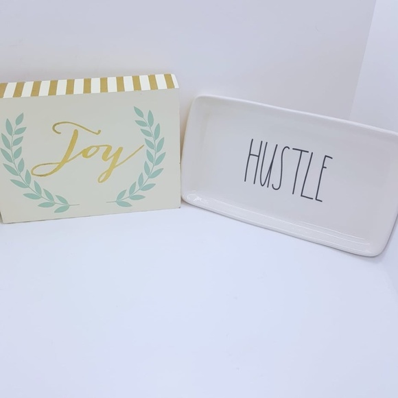 Rae Dunn Accessories - *FIRM PRICE* Rae Dunn HUSTLE Multipurpose Tray